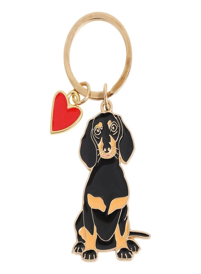 POYAMUSE Enamel Dog Pet Keychain - A Heartwarming Memorial and Adorable Accessory keyring for Dog Lovers (Dachshund heart) - Image 1